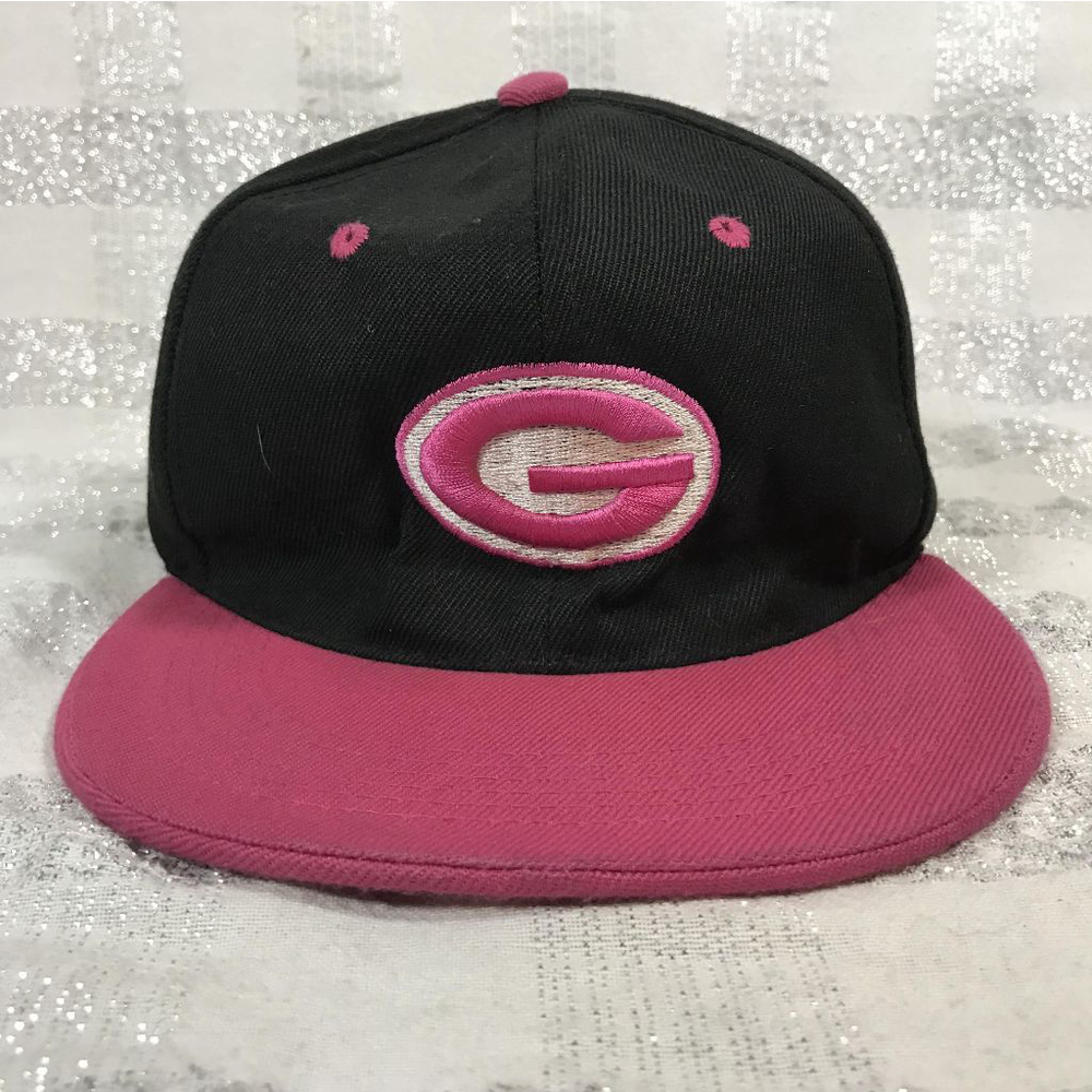 Green Bay Packers Snapback Hat - Black & Pink - Gently Used
